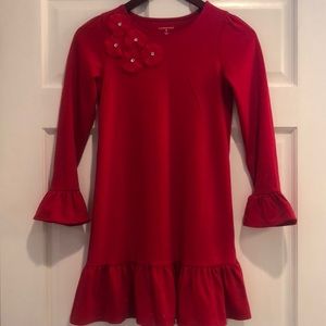 Lands End girls red dress